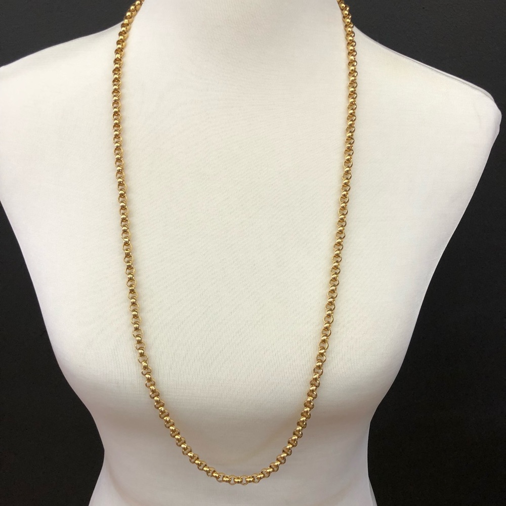 Vintage Monet Gold Chain Necklace and Bracelet Set